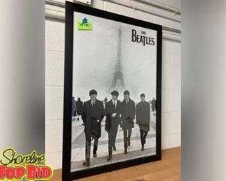 The Beatles At The Eiffel Tower Poster