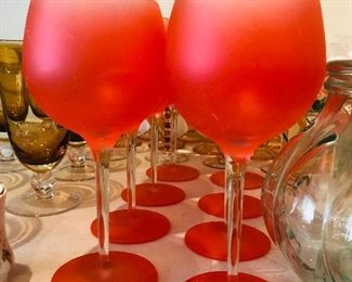 Red wine glasses for Christmas