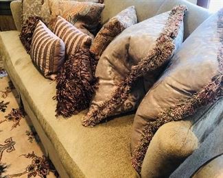 Marge Carson sofa with pillows