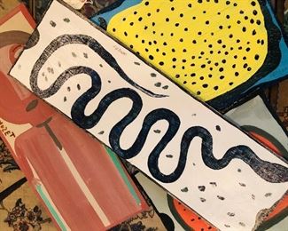 Several Mose T paintings