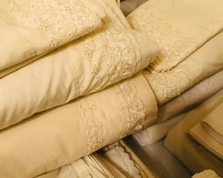 Stacks of beautiful linens