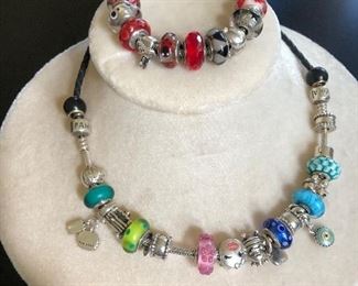 Pandora Necklace and Bracelet