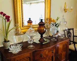 Apothecary jars in various sizes