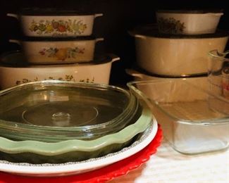 Pie plates and casserole dishes