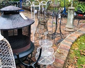 Fire-pit and more garden sculpture