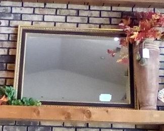 Beveled mirror, accessories