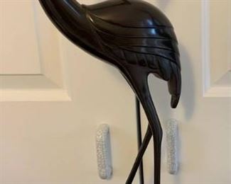 Bombay Co Solid Bronze Crane Figurine