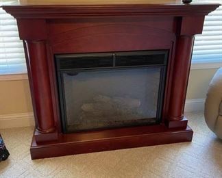 Cherry Wood Electric Remote Controlled Fireplace