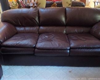 Extraordinary Leather Sofa with Down Feather Cushions