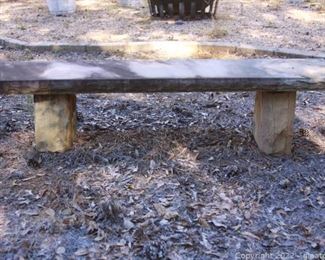Heavy Stone Concrete Garden Bench