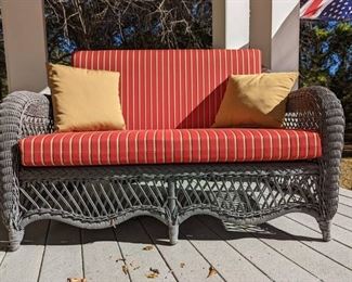 Lovely Nice Wicker Outdoor Loveseat