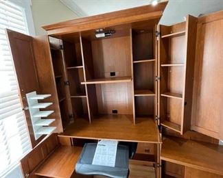 Modern Folding Lighted Office Workstation by Sauder