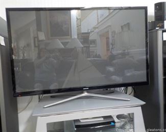 Samsung 64in Smart Plasma 3D HDTV on Table Stand