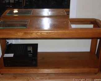 Wood Glass Sofa Table