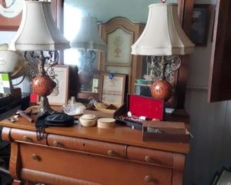 Tiger oak lowboy dresser