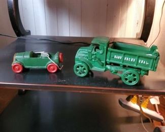 Cast iron truck and car