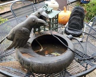 Crow water fountain