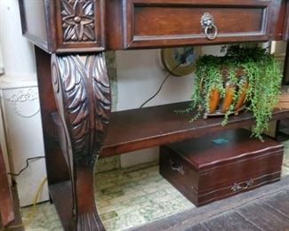 Marble top buffet detail