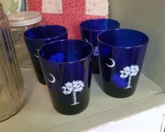 Set of indigo blue South Carina tumblers