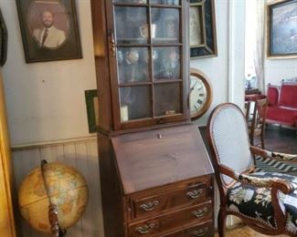 Tall skinny Secretary drop front desk