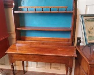 Turned legs cupboard with lift front storage