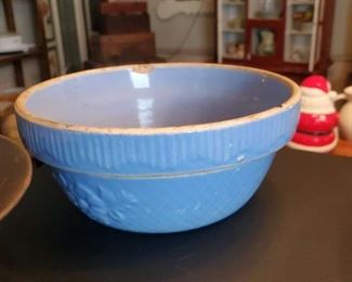 Blue mixing bowl