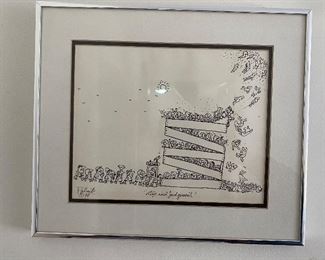 Fine Art Cartoonist Paul Palnik LIFE AND JUDGEMENT Signed & Numbered