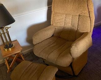 Glider with Ottoman