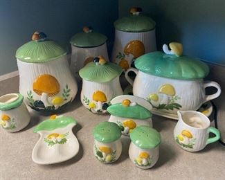 Vintage Mushroom Canister Set