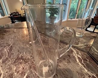 Kitchen Glass Water Pitcher w Stirrer 