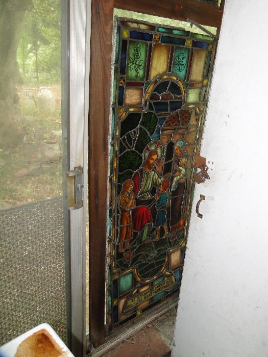 Large stained glass Church Window from 1922 $1200