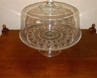 Cake stand with dome $10