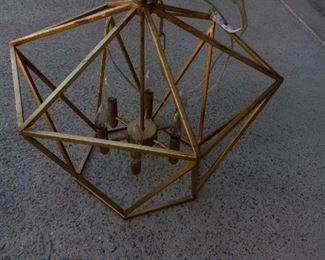 Cubist  gold hanging lamp  $30