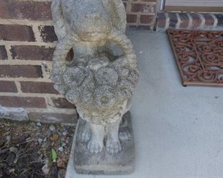 Dog with basket statue  $40