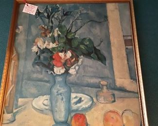 vintage "The Blue Vase" Cezanne watercolor print