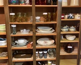 vintage glass and tableware
