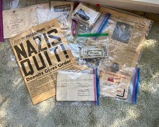 WW II military memorabilia 