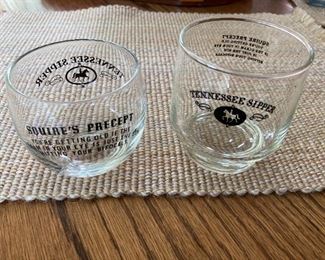 Jack Daniel's Tennessee Squire sipper glasses...set of 6 each in two different shapes  12 total                    