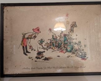 Vintage Print "Artillery Lends Dignity To What Would Otherwise Be A Vulgar Brawl"