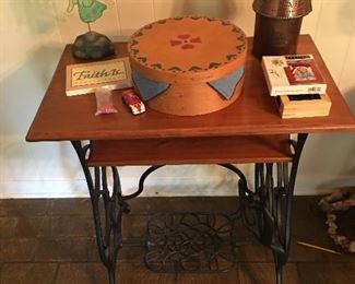 Vintage sewing machine table