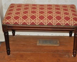 Upholstered Wood Bench with Nail-head Design, W32" x H19" x D18"
