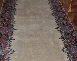 Antique 1930's Persian Kerman Area Rug, 16'8" x 4'5"