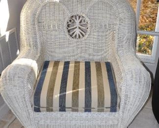 Another Fantastic Vintage Ralph Lauren White Wicker and Straw Chair!