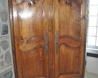 Large Antique French Cherry Wood "Armorie", c.1800. W5' x H7' x D23"