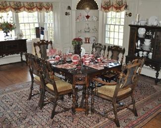 Lovely Dining Room Filled with Vintage and Antique Furnishings and Home Decor Perfect for Entertaining for the Holidays!