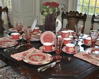 Beautiful Table Setting, Complete with Pierre Frey, Limoges, France. China