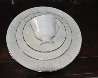 Close-up View of our 4 Piece Place Setting, Lenox "Fruit of Life" Service for 8