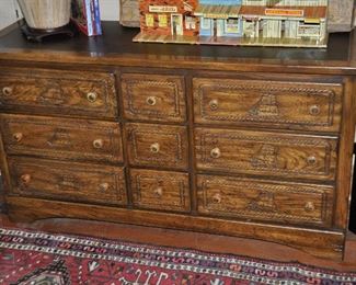 Great View of the Detailed Carving on the Drawers