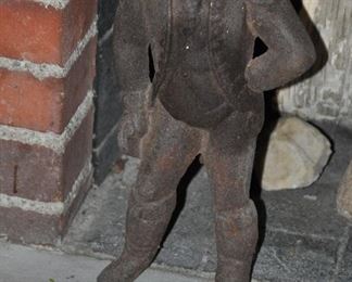 Antique 14" Cast Iron George Washington Andirons