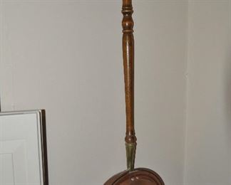 Antique Copper Bed Warmer with Wooden Handle, 38"